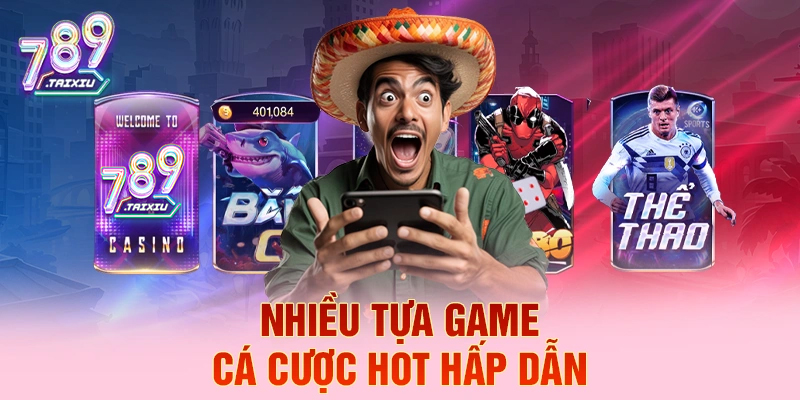 Đa dạng tựa game cá cược tại sgd777